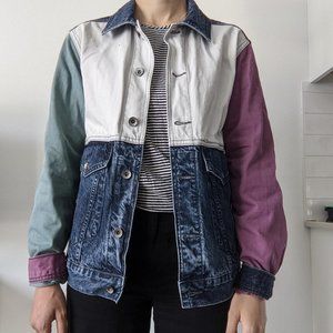 Urban Outfitters Color Block Jean Jacket - Size M in Women's/S in Men's